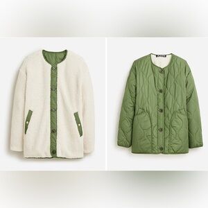 J. Crew Women’s Reversible Quilted Puffer Jacket with PrimaLoft